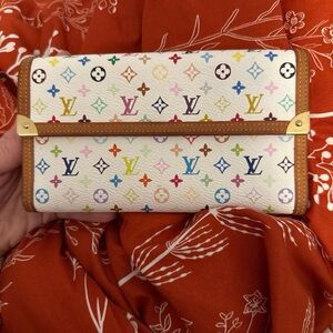 Louis Vuitton White Multicolor Monogram Wallet